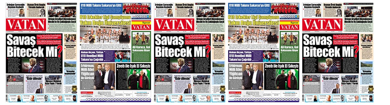 VATAN Manşet - 24 Mart 2026