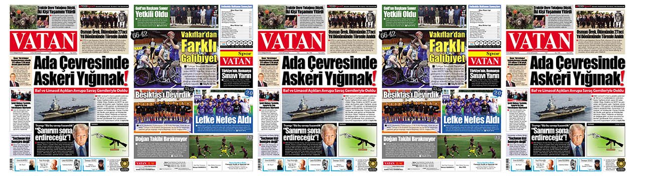 VATAN Manşet - 25 Mart 2026