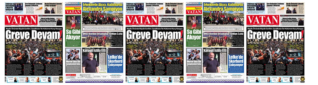 VATAN Manşet - 31 Mart 2026