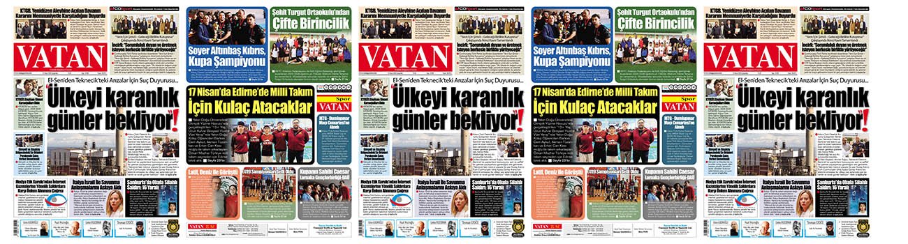 VATAN Manşet - 15 Nisan 2026