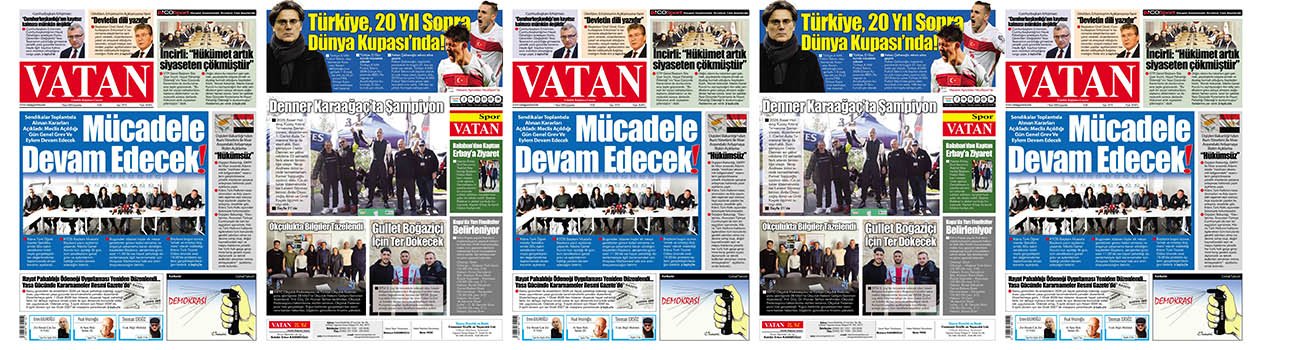 VATAN Manşet - 1 Nisan 2026