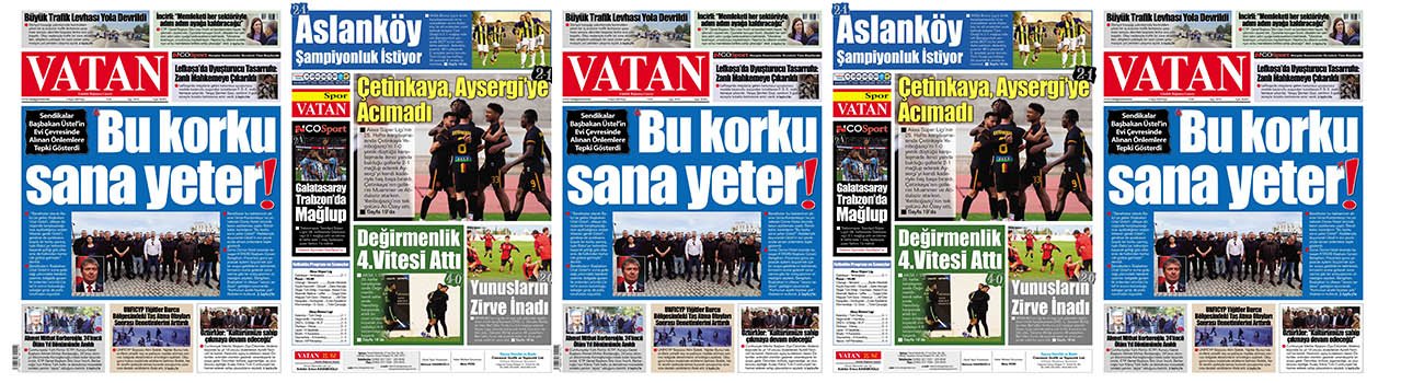 VATAN Manşet - 5 Nisan 2026