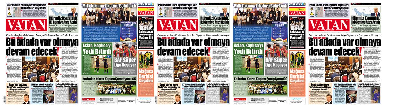 VATAN Manşet - 19 Nisan 2026