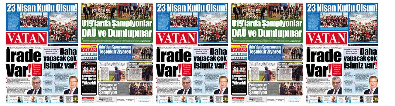 VATAN Manşet - 23 Nisan 2026