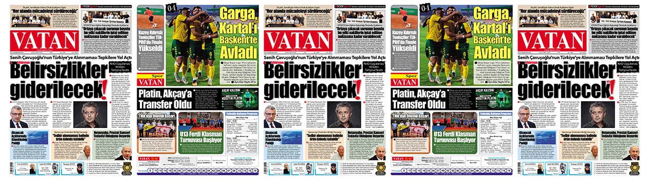 VATAN Manşet - 25 Nisan 2026