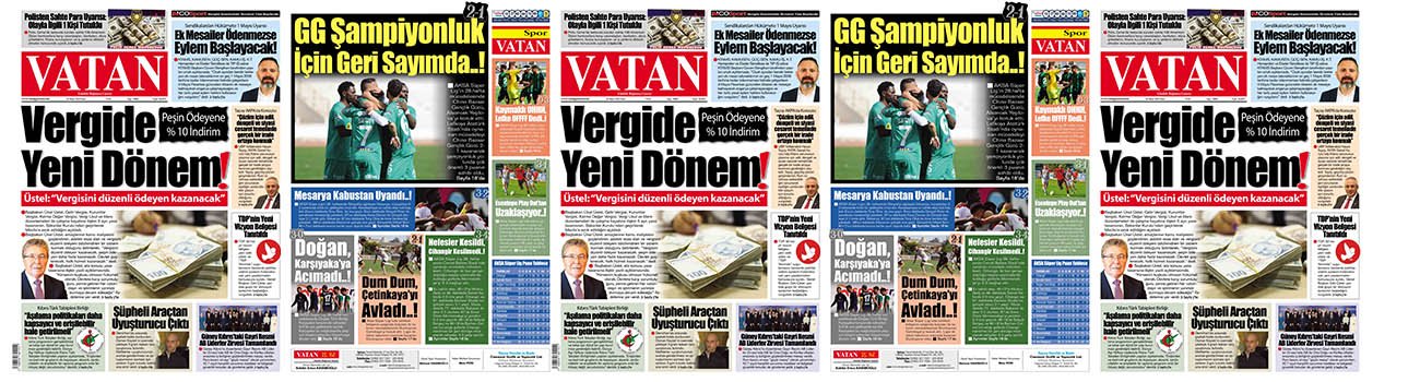 VATAN Manşet - 26 Nisan 2026