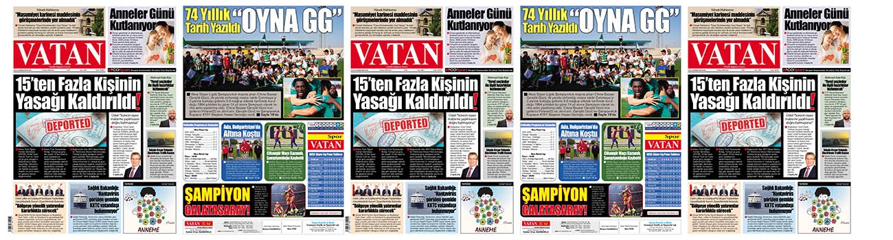 VATAN Manşet - 10 Mayıs 2026