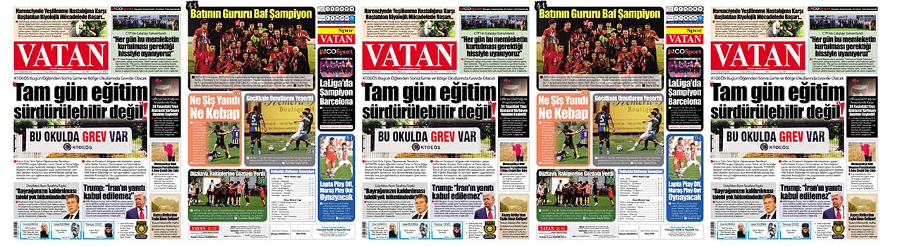 VATAN Manşet - 11 Mayıs 2026