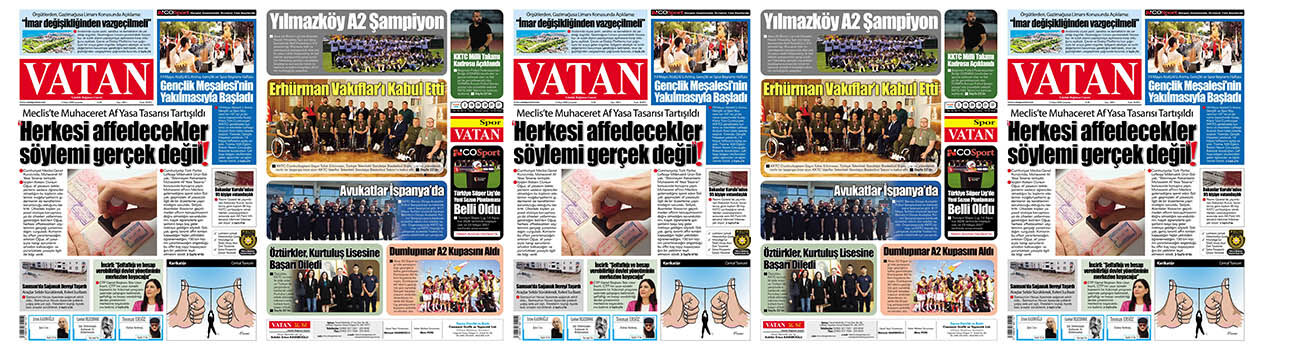VATAN Manşet - 13 Mayıs 2026