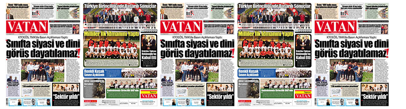 VATAN Manşet - 15 Mayıs 2026