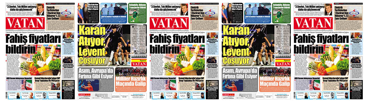 VATAN Manşet - 29 Mayıs 2026