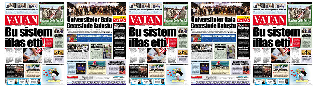 VATAN Manşet - 20 Haziran 2026