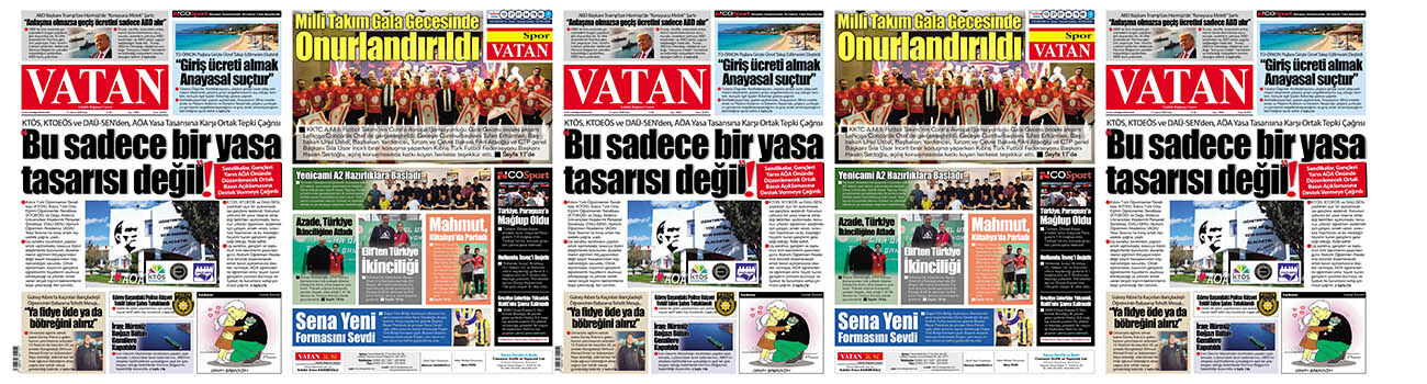 VATAN Manşet - 21 Haziran 2026