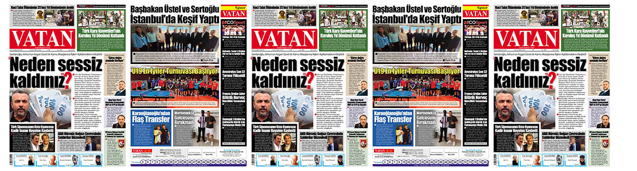 VATAN Manşet - 27 Haziran 2026