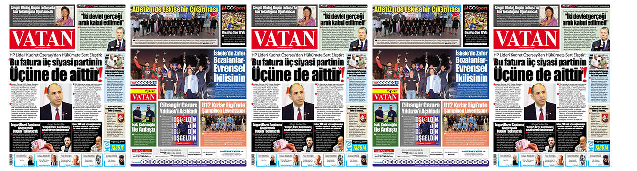 VATAN Manşet - 30 Haziran 2026