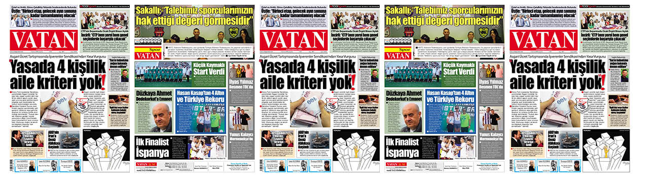 VATAN Manşet - 15 Temmuz 2026