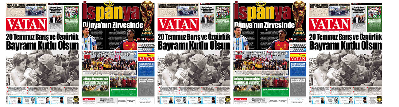 VATAN Manşet - 20 Temmuz 2026