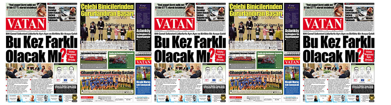 VATAN Manşet - 29 Temmuz 2026