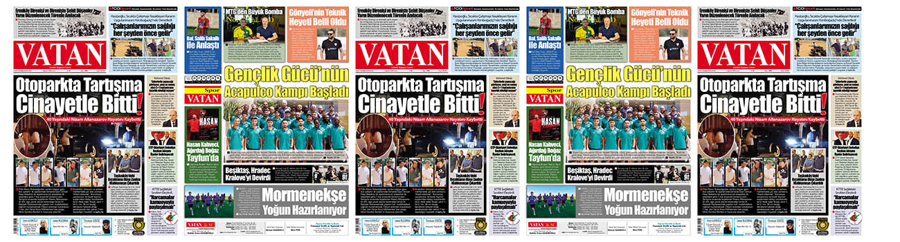 VATAN Manşet - 7 Ağustos 2026