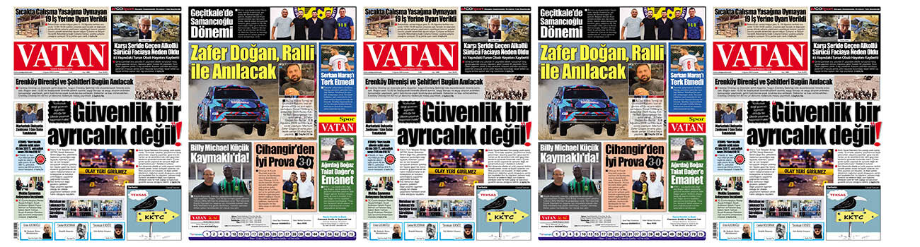 VATAN Manşet - 8 Ağustos 2026