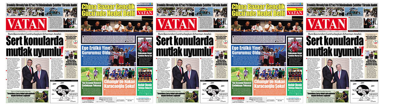 VATAN Manşet - 9 Ağustos 2026