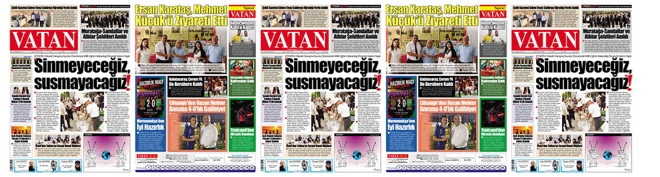 VATAN Manşet - 15 Ağustos 2026