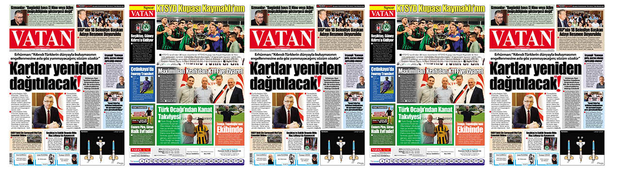 VATAN Manşet - 29 Ağustos 2026