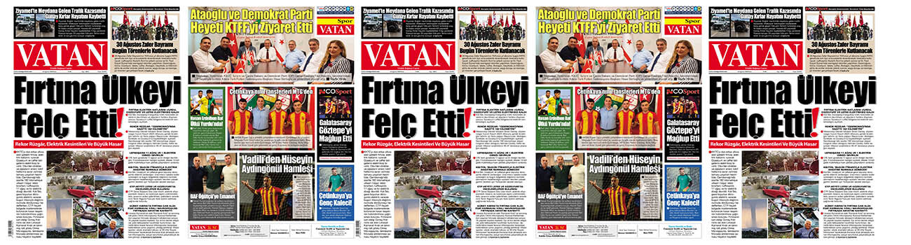 VATAN Manşet - 30 Ağustos 2026