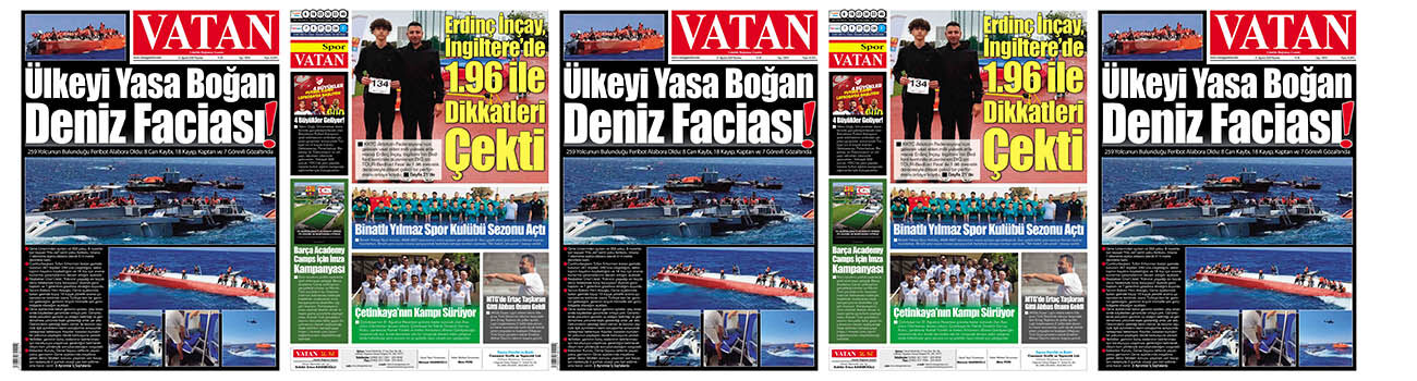 VATAN Manşet - 31 Ağustos 2026