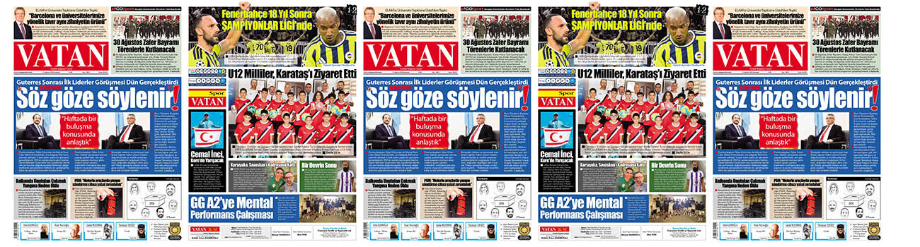 VATAN Manşet - 27 Ağustos 2026