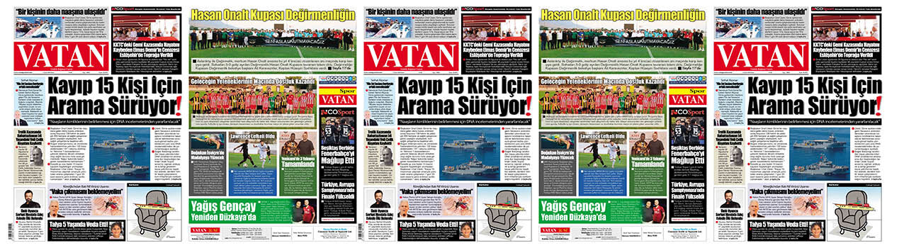 VATAN Manşet - 6 Eylül 2026