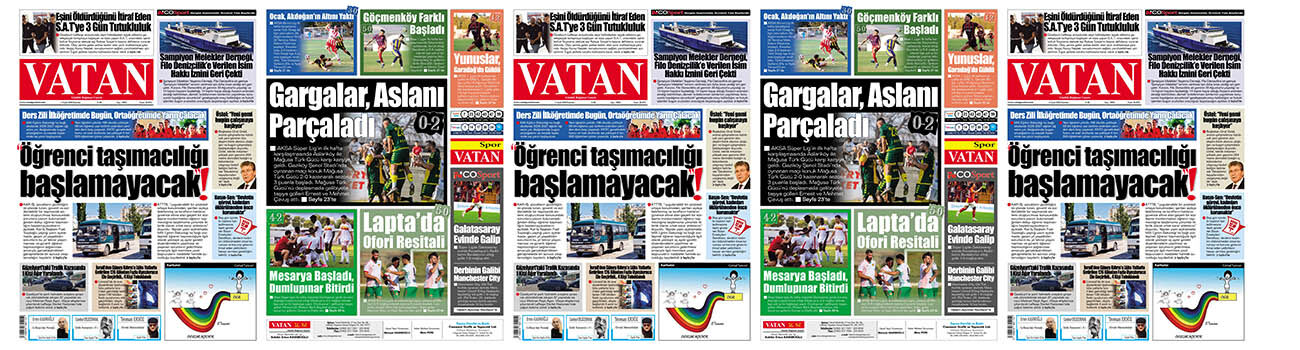 VATAN Manşet - 14 Eylül 2026