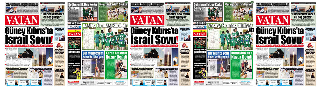 VATAN Manşet - 21 Eylül 2026