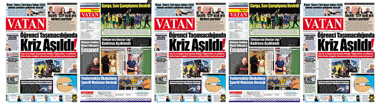 VATAN Manşet - 22 Eylül 2026
