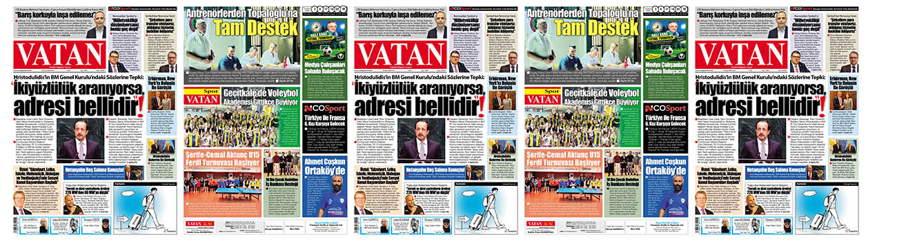 VATAN Manşet - 25 Eylül 2026