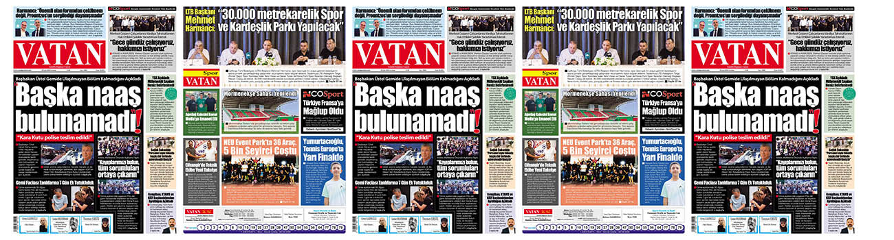 VATAN Manşet - 26 Eylül 2026