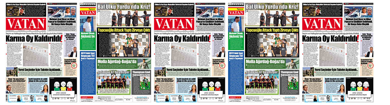 VATAN Manşet - 30 Eylül 2026