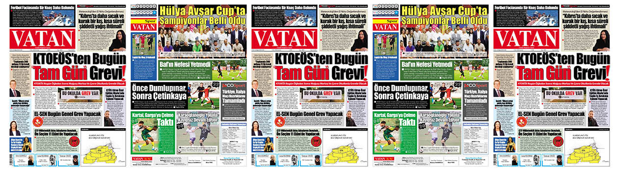 VATAN Manşet - 5 Ekim 2026