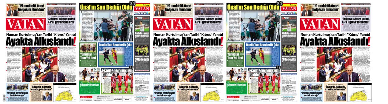 VATAN Manşet - 18 Ekim 2026