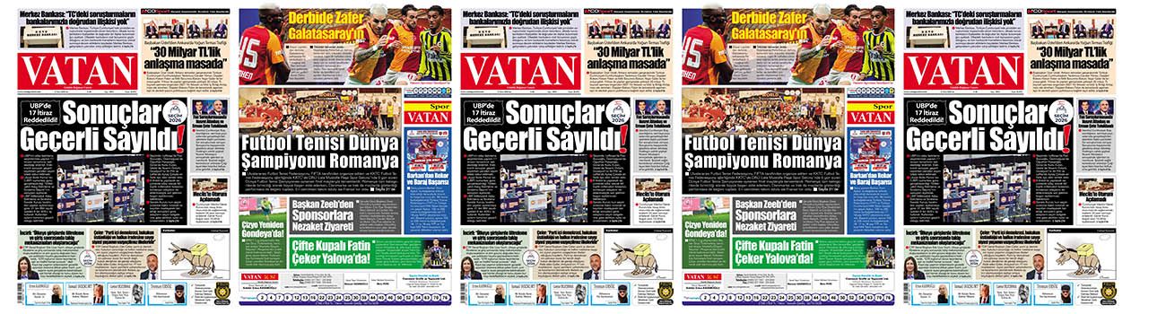 VATAN Manşet - 27 Ekim 2026