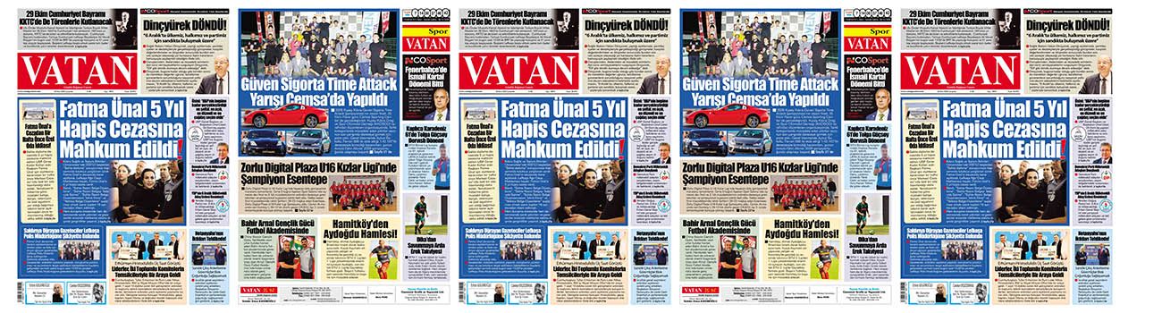 VATAN Manşet - 28 Ekim 2026