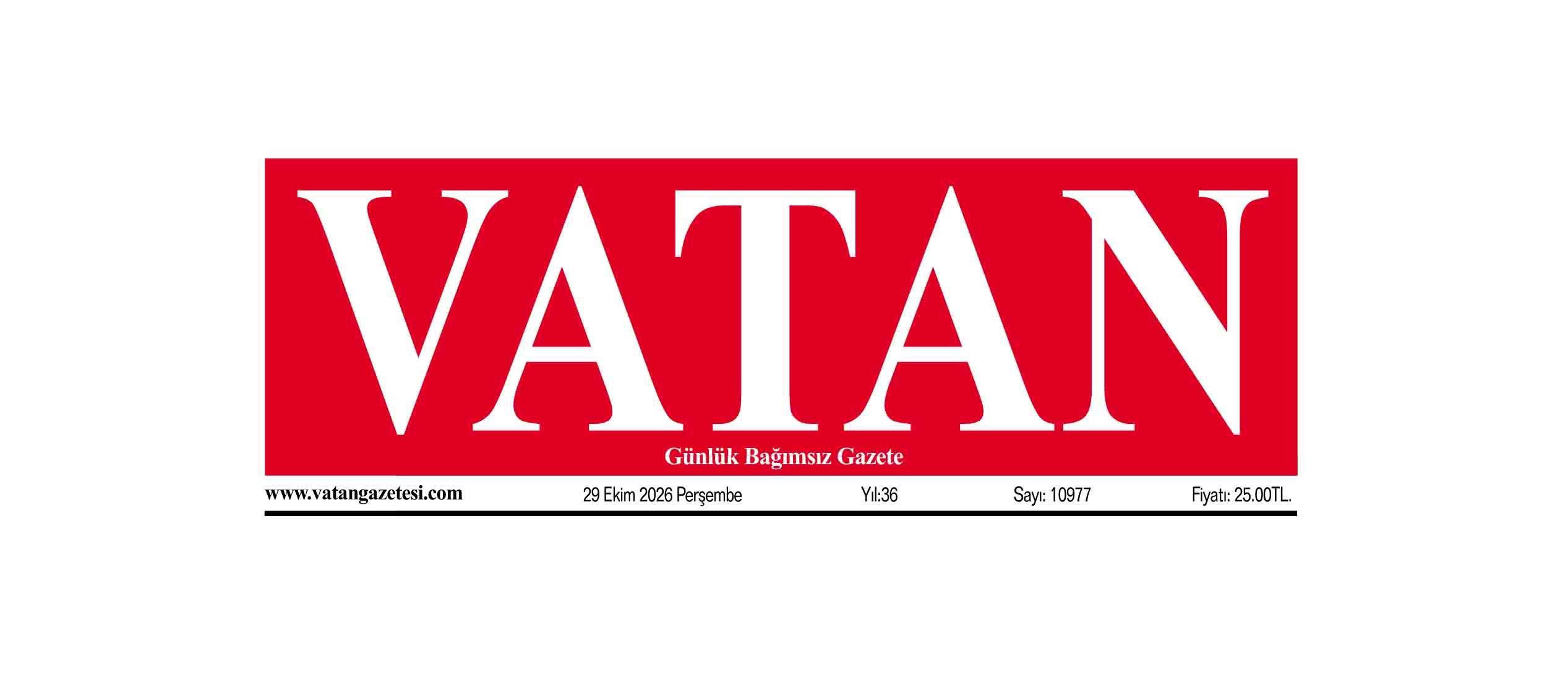 VATAN Manşet - 29 Ekim 2026