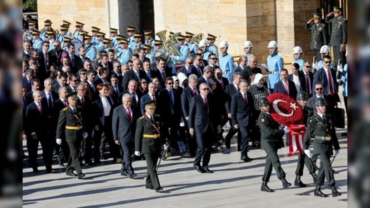 Anıtkabir'de 29 Ekim Cumhuriyet Bayramı töreni