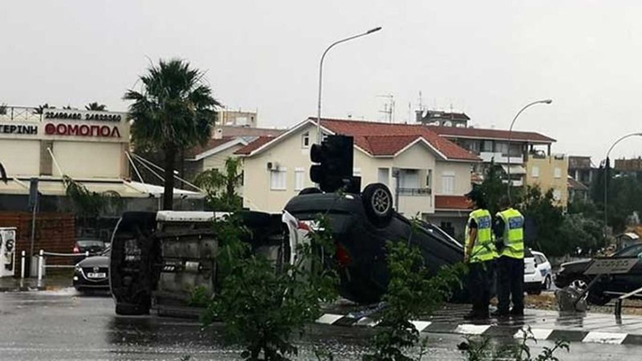 Yağışlar Güney Kıbrıs’ta etkili oldu