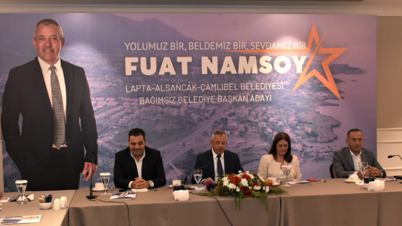 Namsoy, Lapta-Alsancak-Çamlıbel Belediyesi başkanlığı adaylığını basın toplantısıyla duyurdu