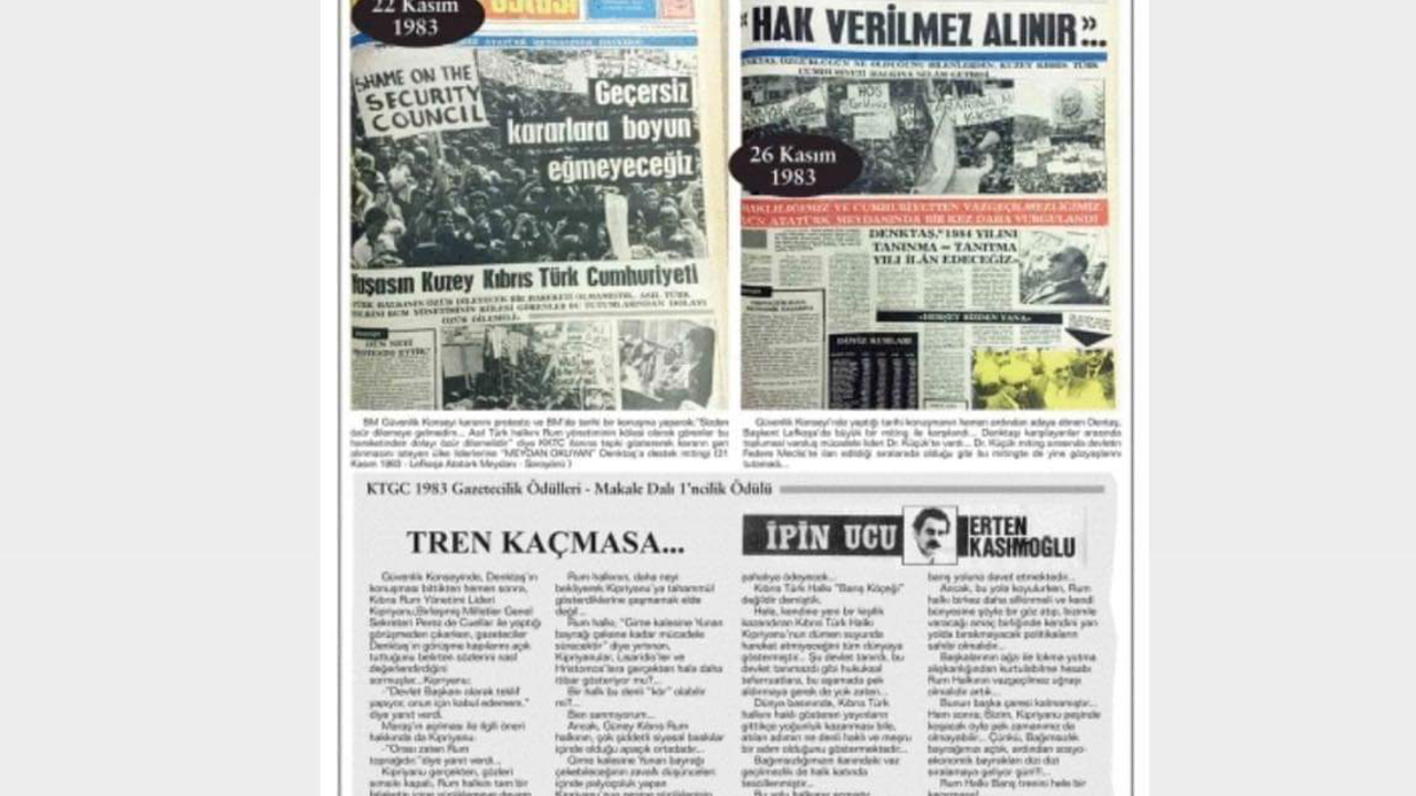 Erten Kasımoğlu: "39 Yıl Önce Kuzey Kıbrıs'ta Gündem: KKTC İLANINA GİDEN YOL!"