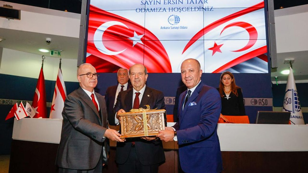 Cumhurbaşkanı Tatar Ankara Sanayi Odası’nı ziyaret etti