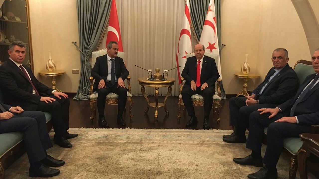 Cumhurbaşkanı Tatar, Türkiye Milli Eğitim Bakanı Özer ve beraberindeki heyeti kabul etti