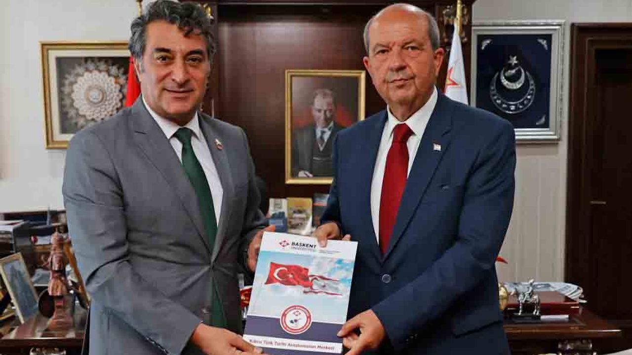 Cumhurbaşkanı Tatar, Başkent Üniversitesi Kıbrıs Türk Tarihi Araştırma Merkezi Kurucu Müdürü Balyemez’i kabul etti