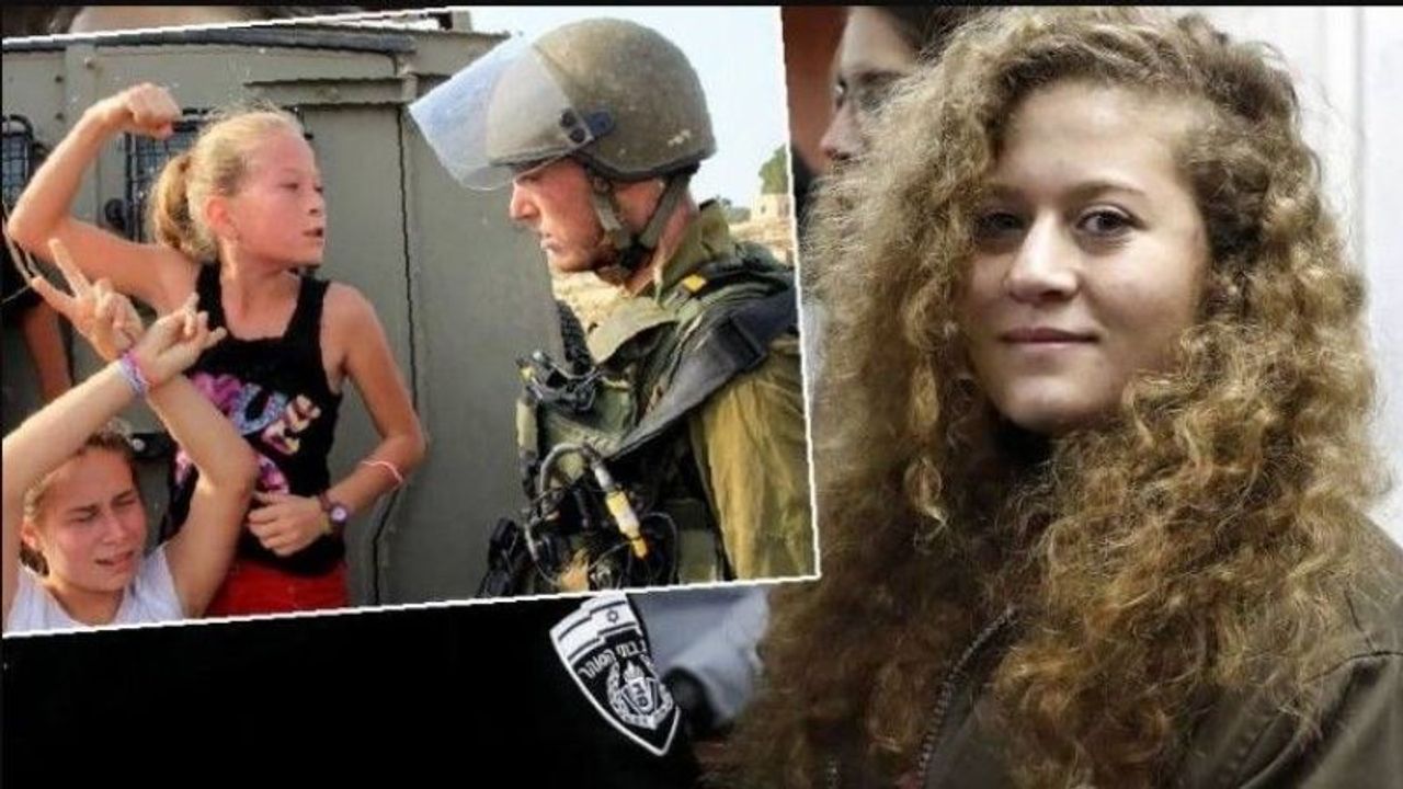 İsrail askerleri Ramallah'ta "Filistinli cesur kız" Ahid et-Temimi'yi gözaltına aldı